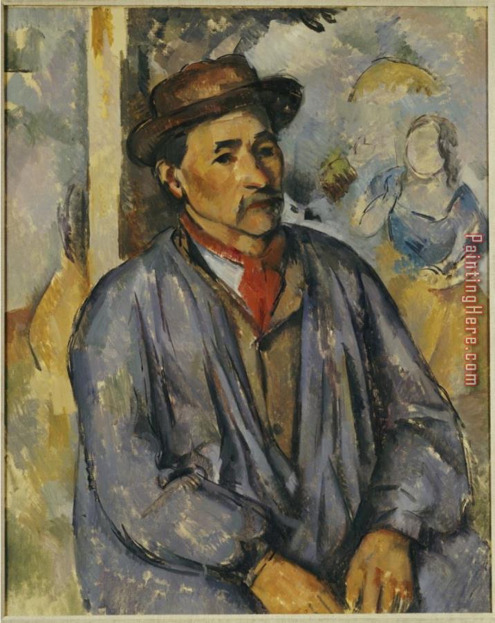 Paul Cezanne Peasant in a Blue Shirt